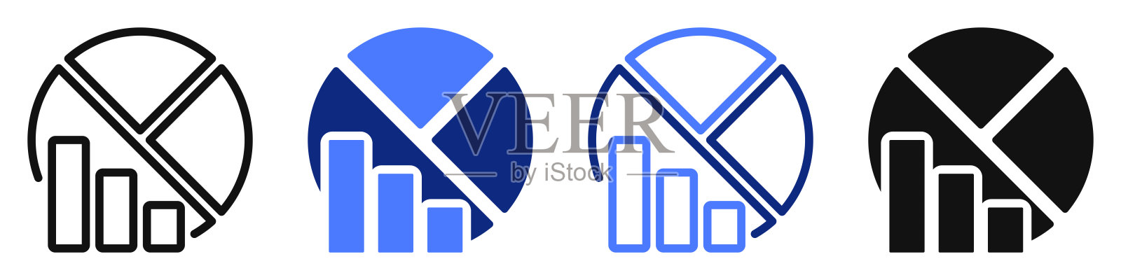 统计图表的矢量图标或标志插画图片素材