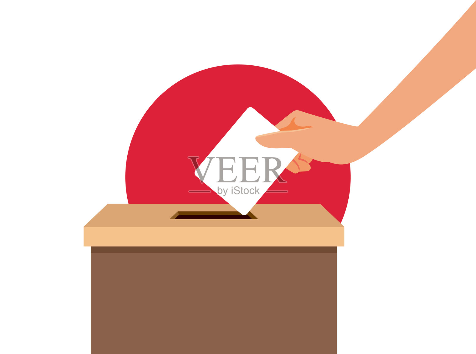 在日本民主过程中投票的人矢量插图插画图片素材