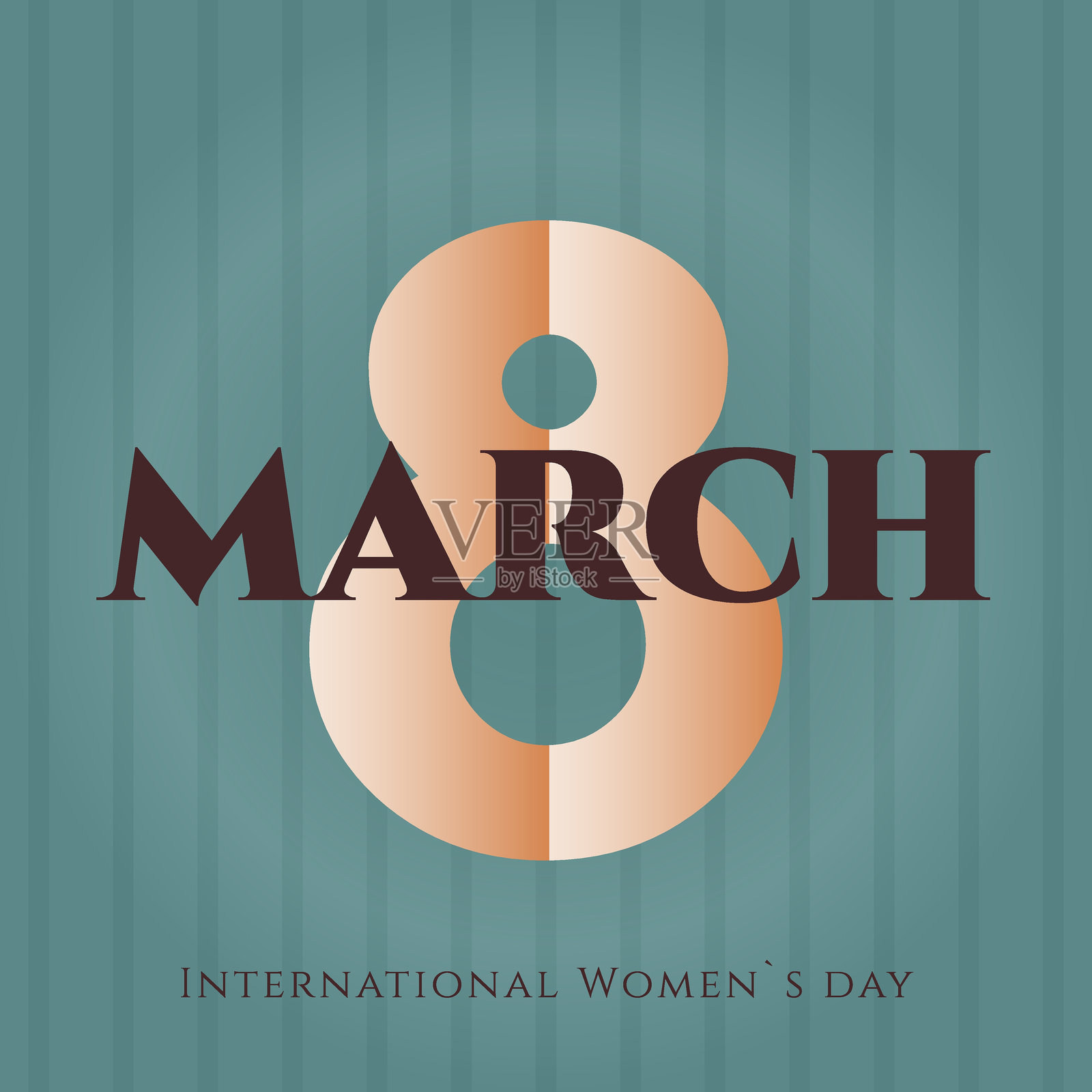 国际妇女节快乐 3月8日贺卡。扁平矢量插图插画图片素材