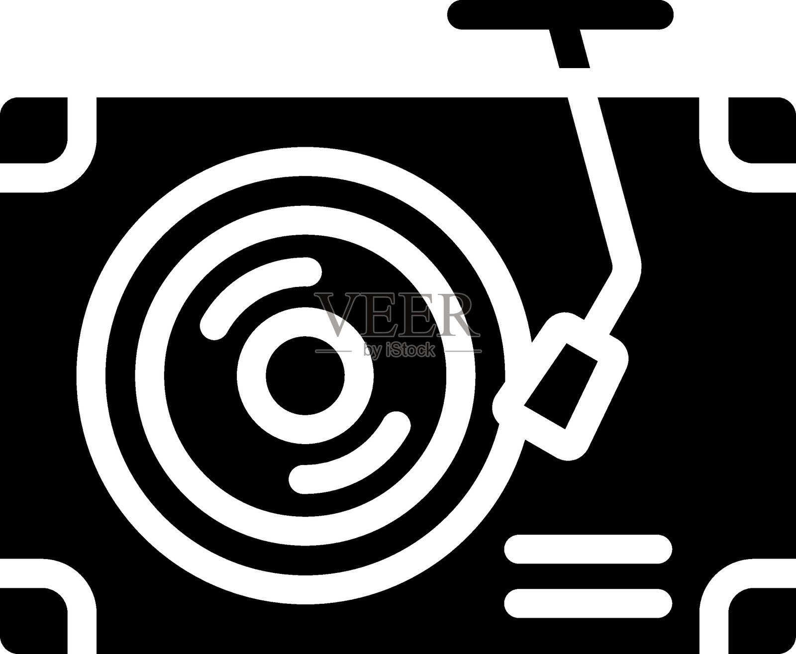 唱片播放器矢量设计图标风格插画图片素材