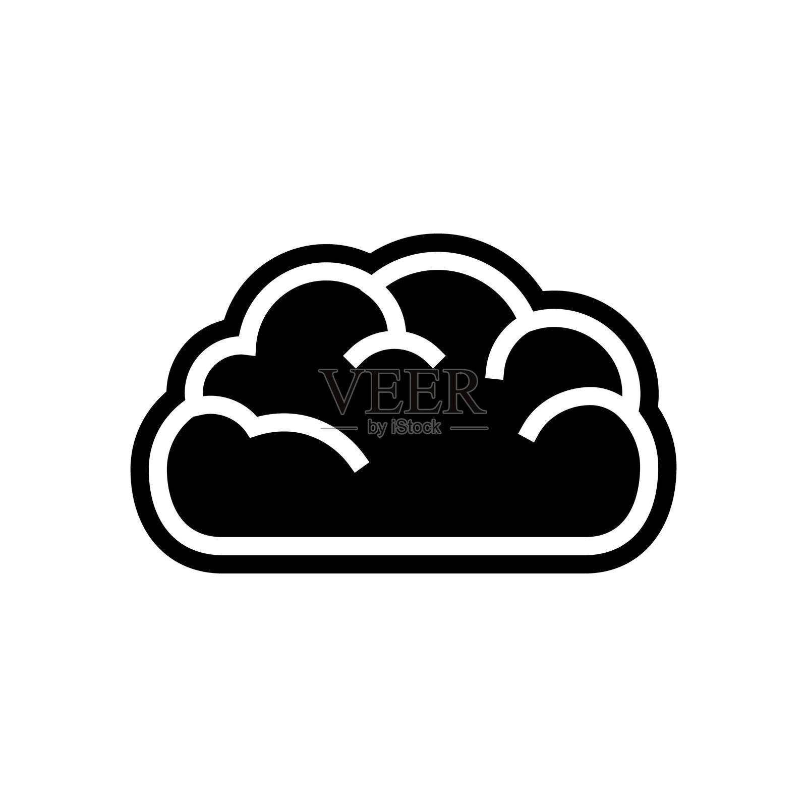 云计算图标矢量插图插画图片素材