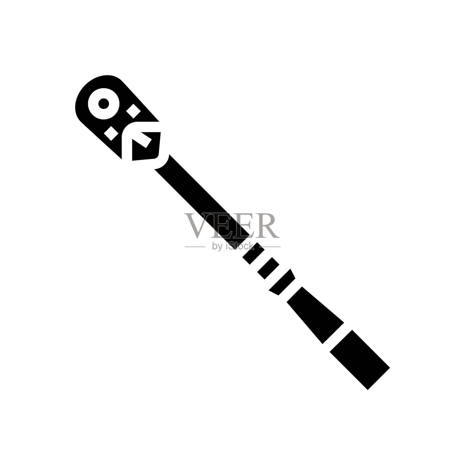 扭矩扳手汽车维修工具图标矢量插图插画图片素材