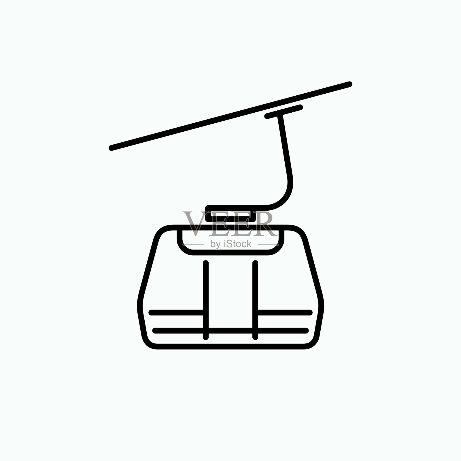 缆车车厢插画图片素材