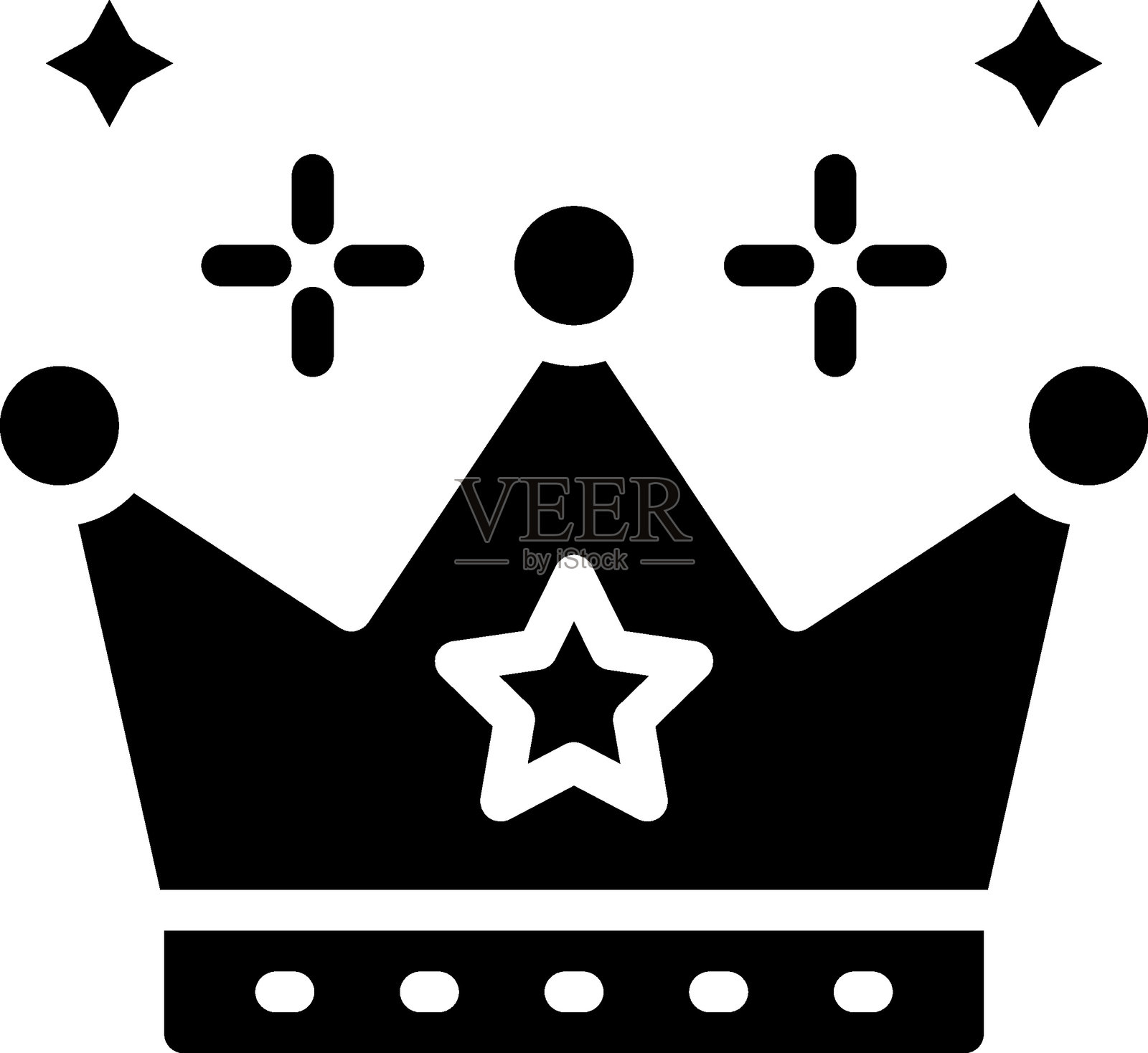 赌场皇冠矢量设计图标风格插画图片素材