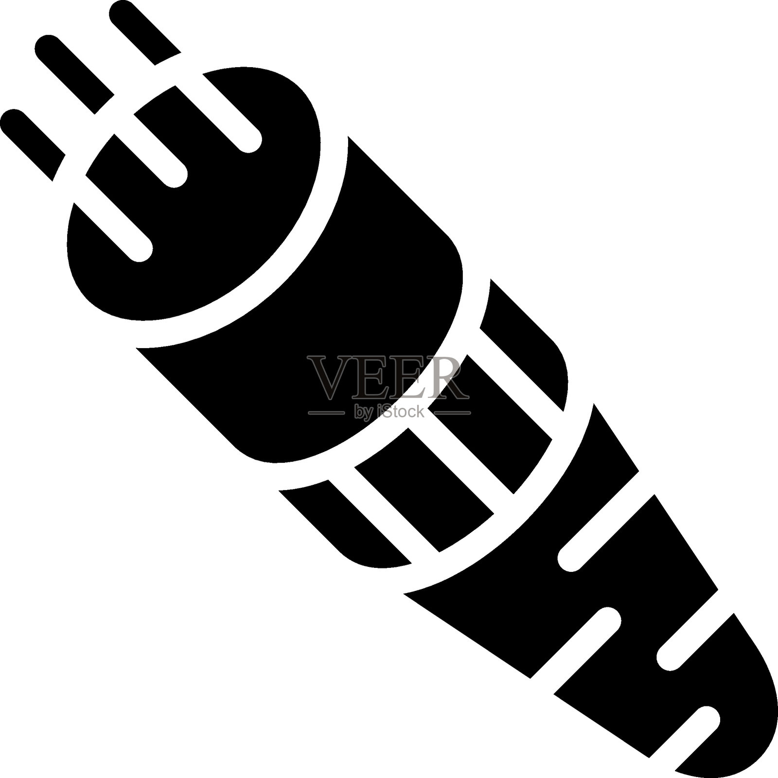 XLR电缆矢量设计图标风格插画图片素材