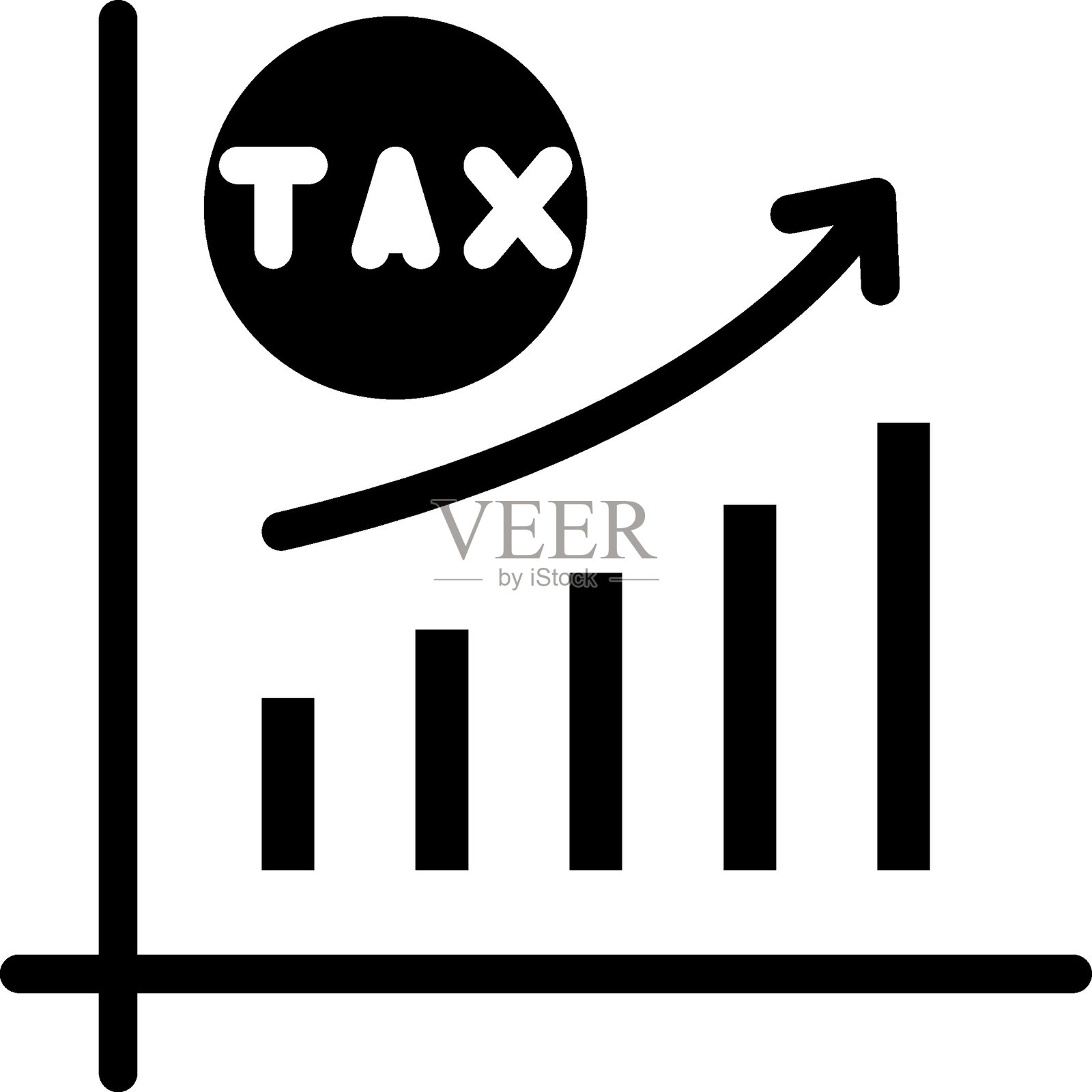 税收改革矢量设计图标风格插画图片素材