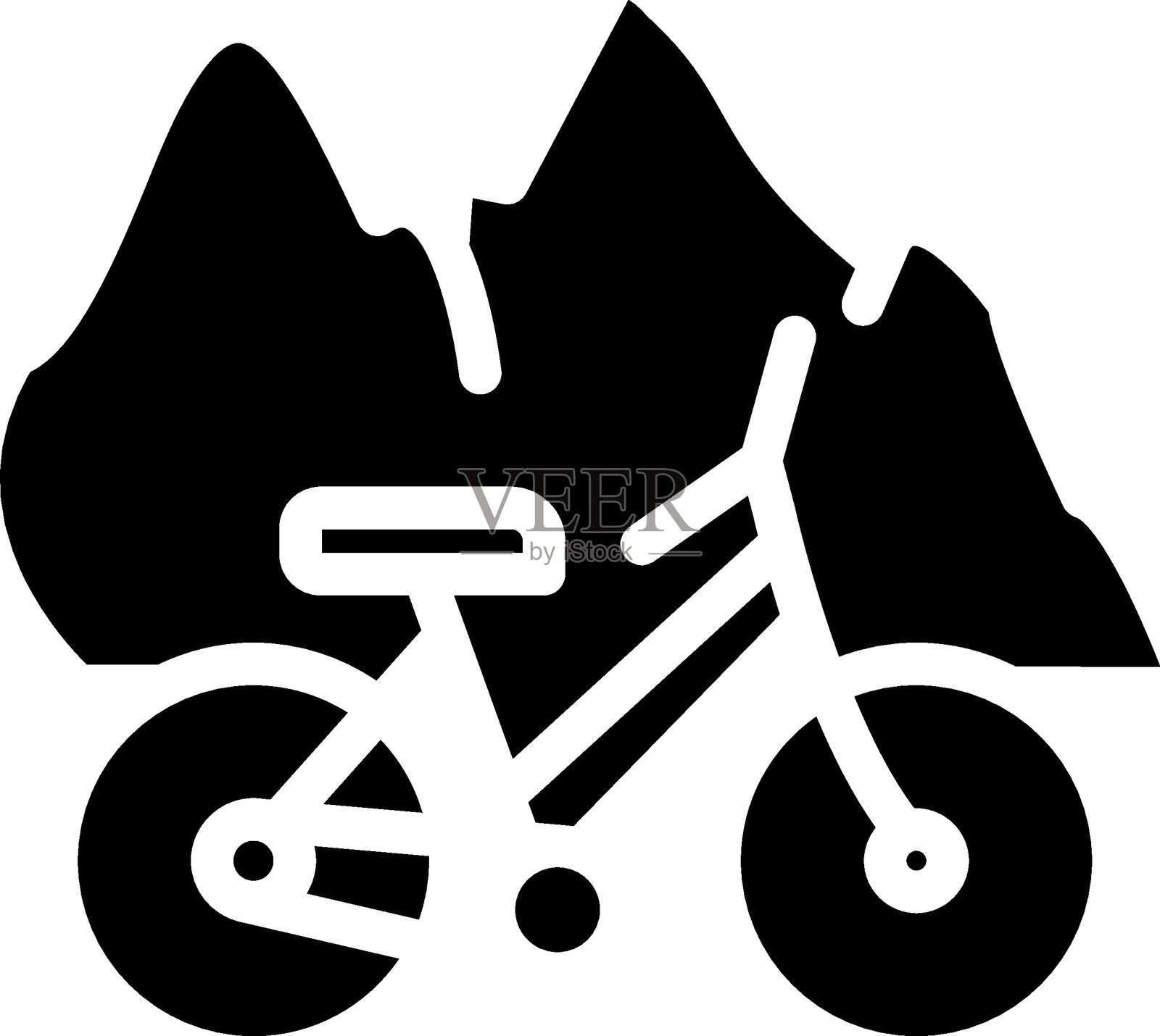 山地自行车矢量设计图标风格插画图片素材