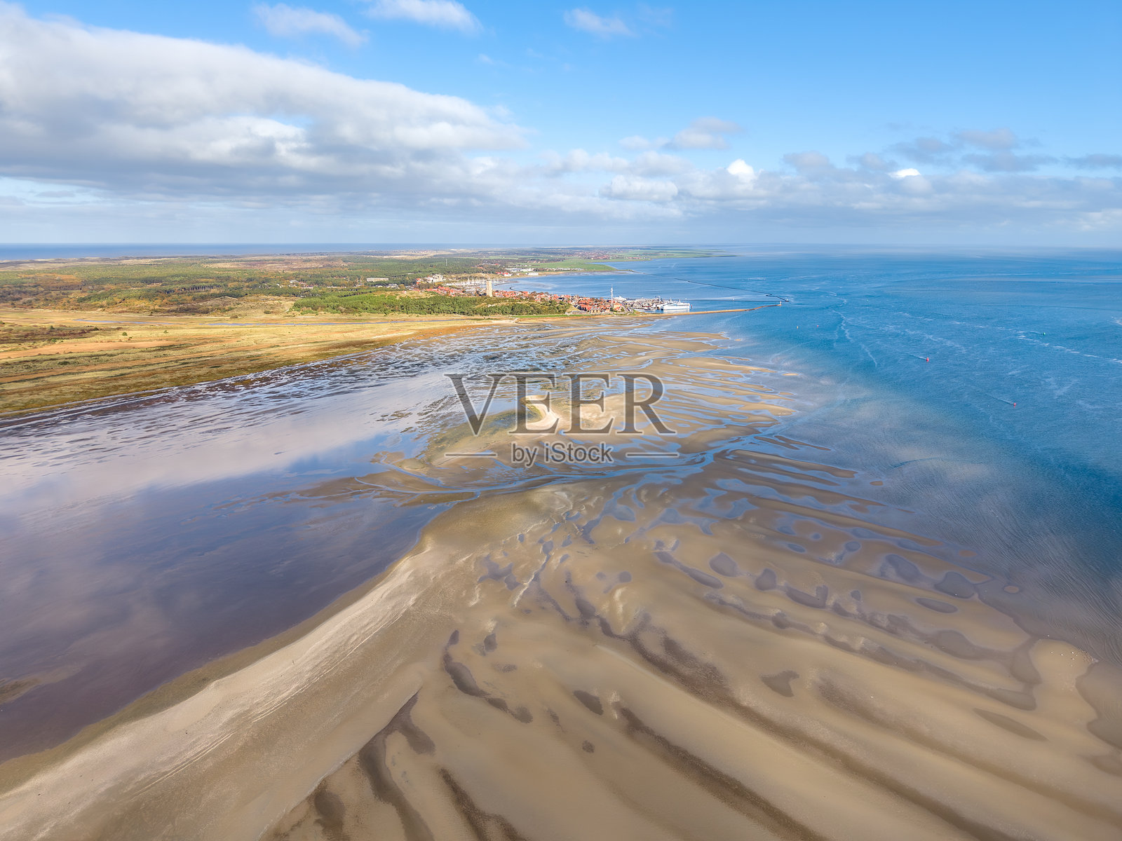特尔谢林岛的高空航拍照片照片摄影图片
