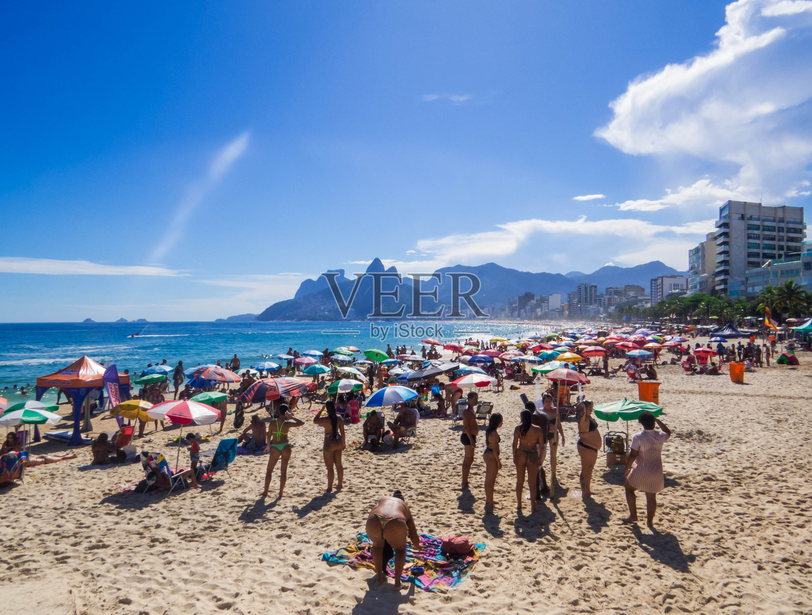 巴西里约热内卢的伊帕内玛海滩照片摄影图片