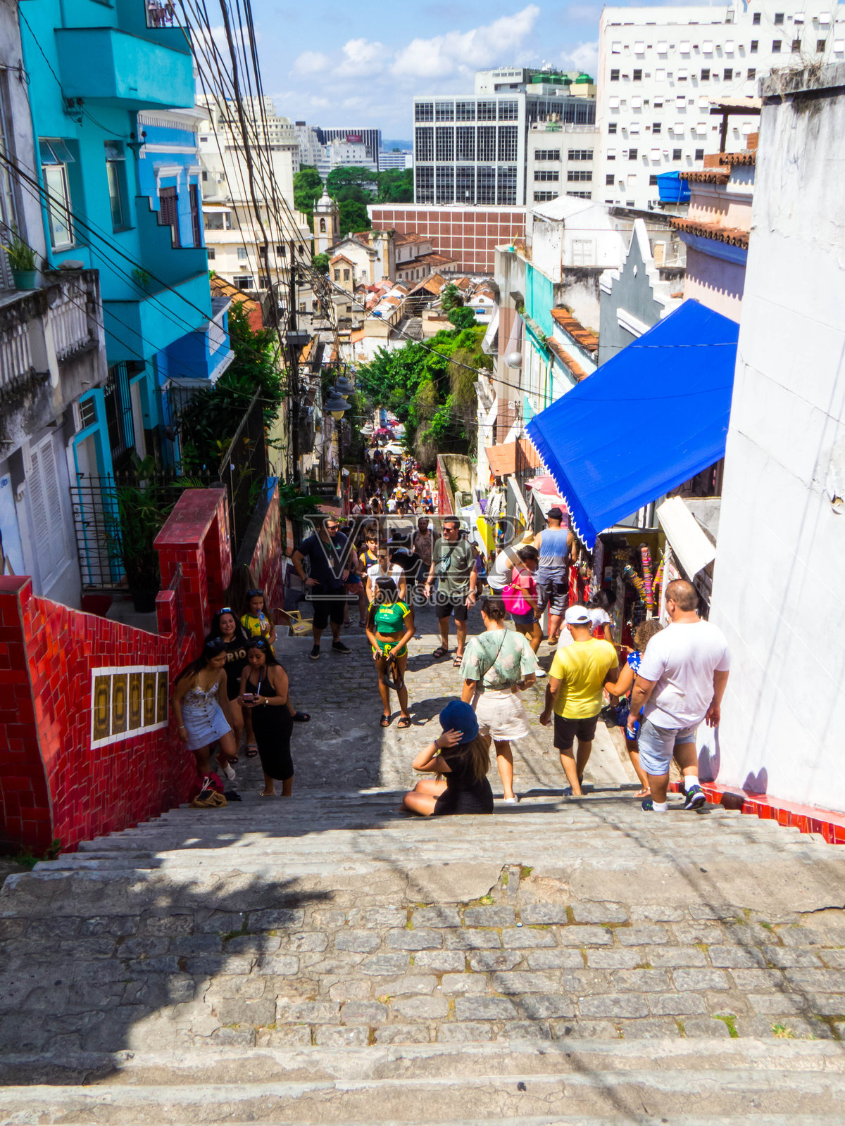 塞拉隆阶梯，里约热内卢，巴西照片摄影图片