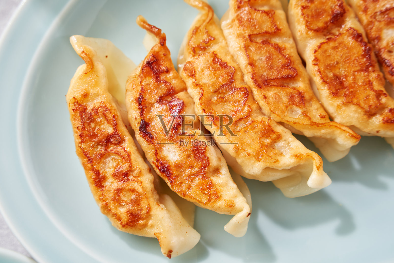 日本常吃的饺子 - 香脆煎饺照片摄影图片