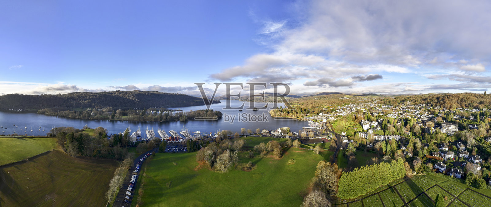 温德米尔湖全景照片摄影图片