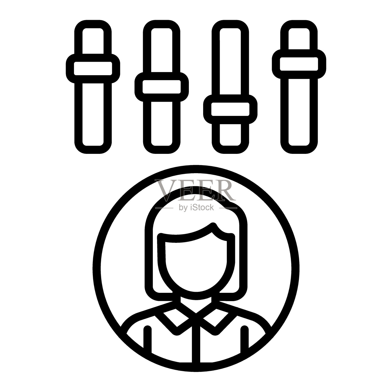 行为调优图标风格插画图片素材