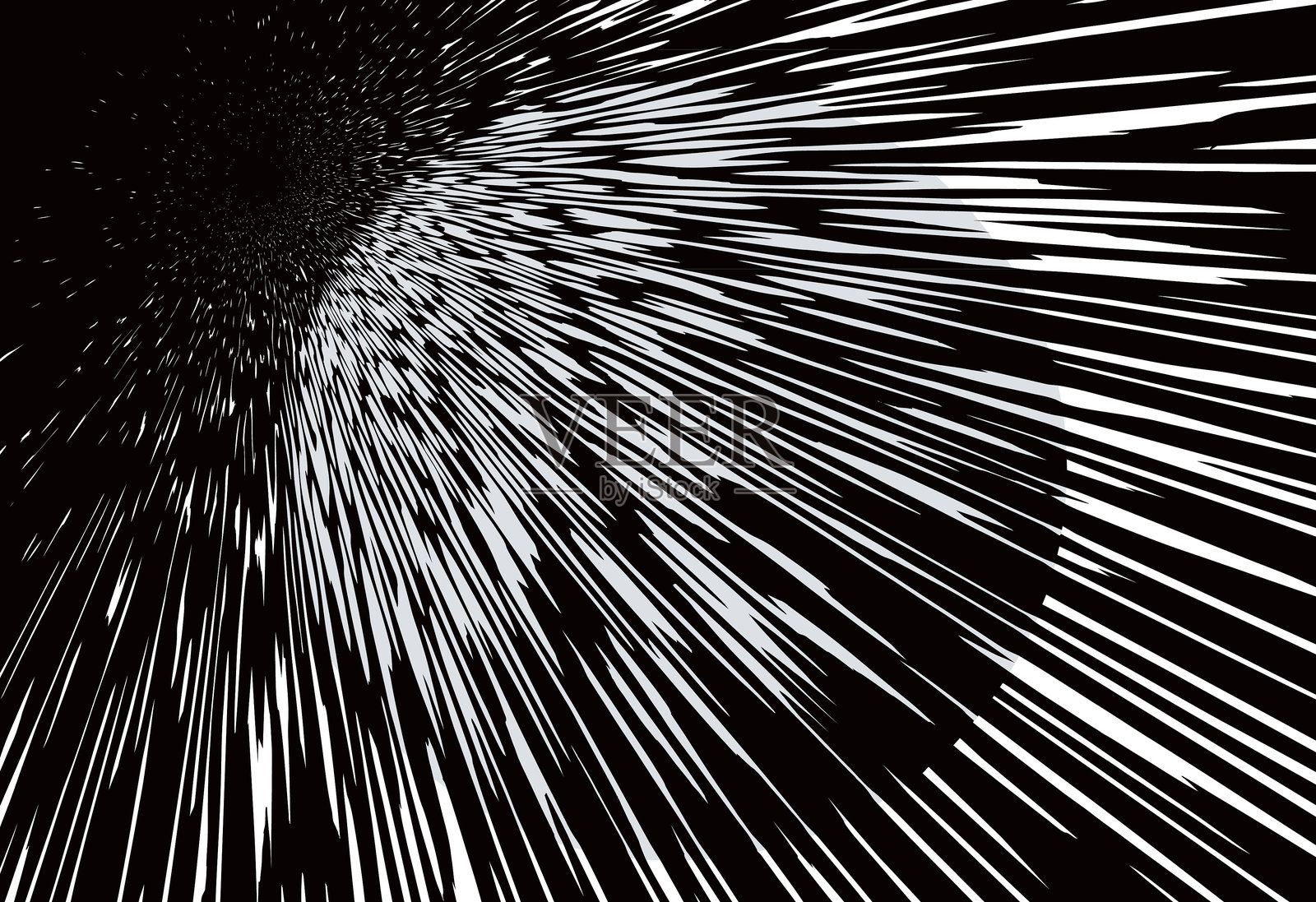 流星在太空中飞速穿行插画图片素材