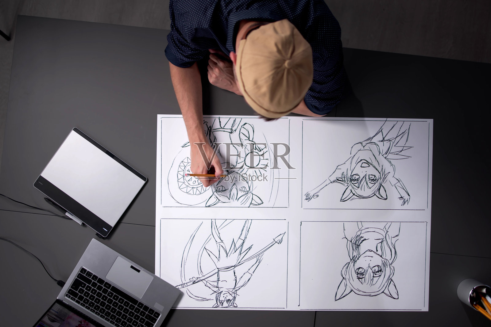 手绘漫画动漫儿童插图照片摄影图片