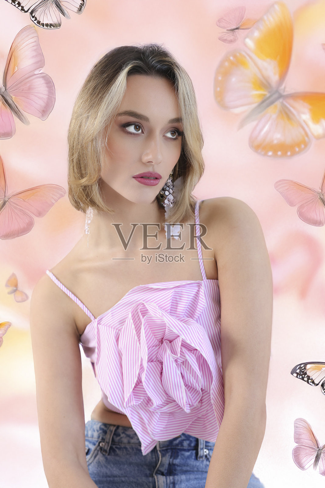 牛仔时尚照片摄影图片