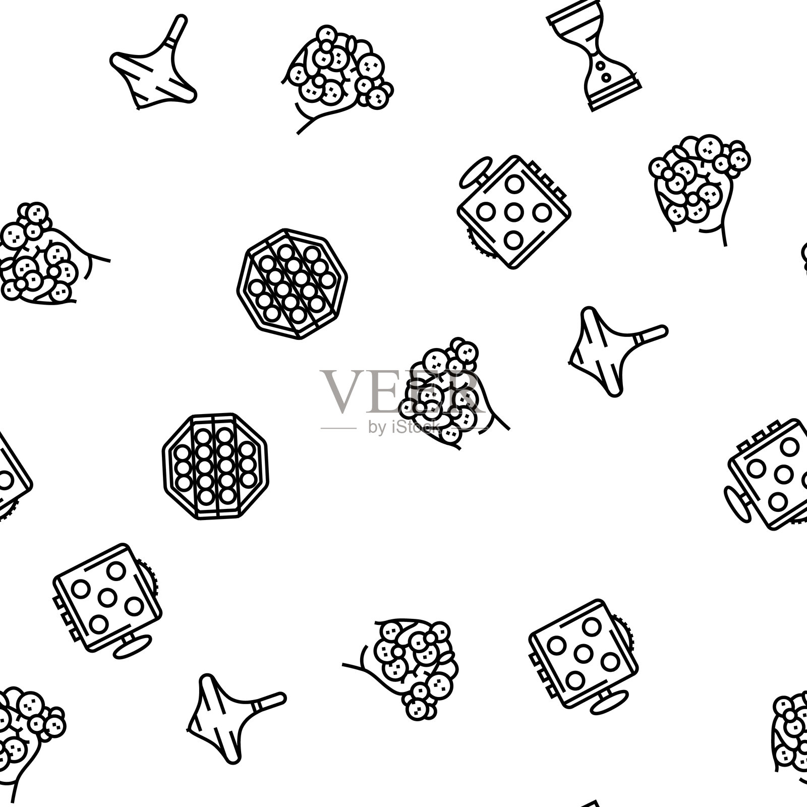 无缝图案的减压玩具趣味游戏矢量图插画图片素材