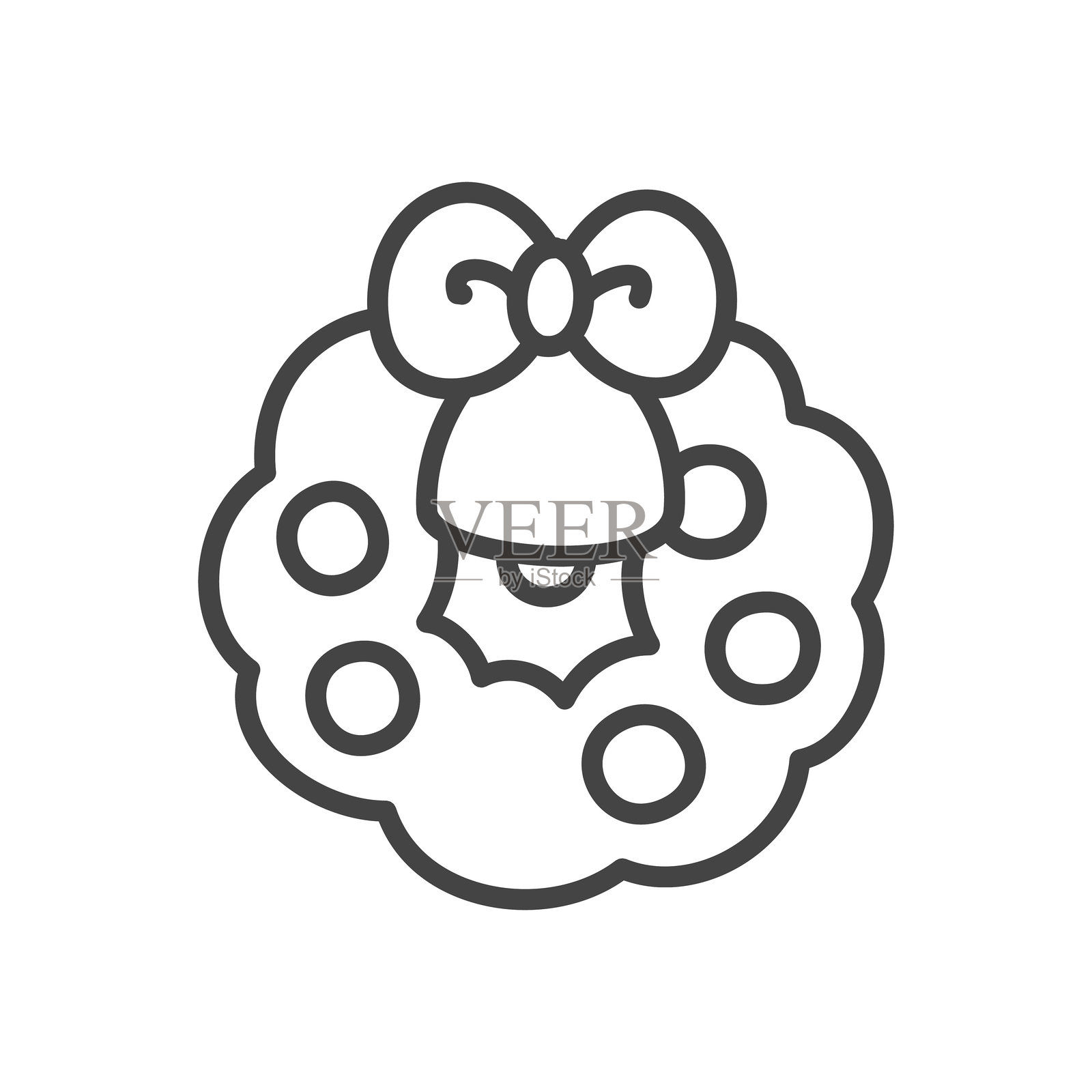 可爱圣诞花环图标插画图片素材