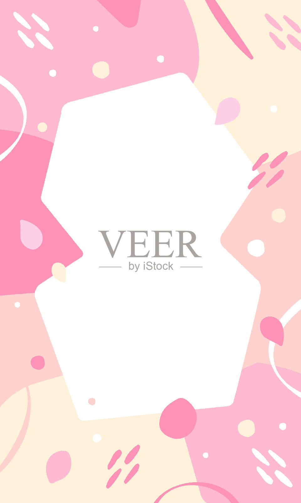 灵感来自春天的粉色调抽象背景。矢量插图。插画图片素材