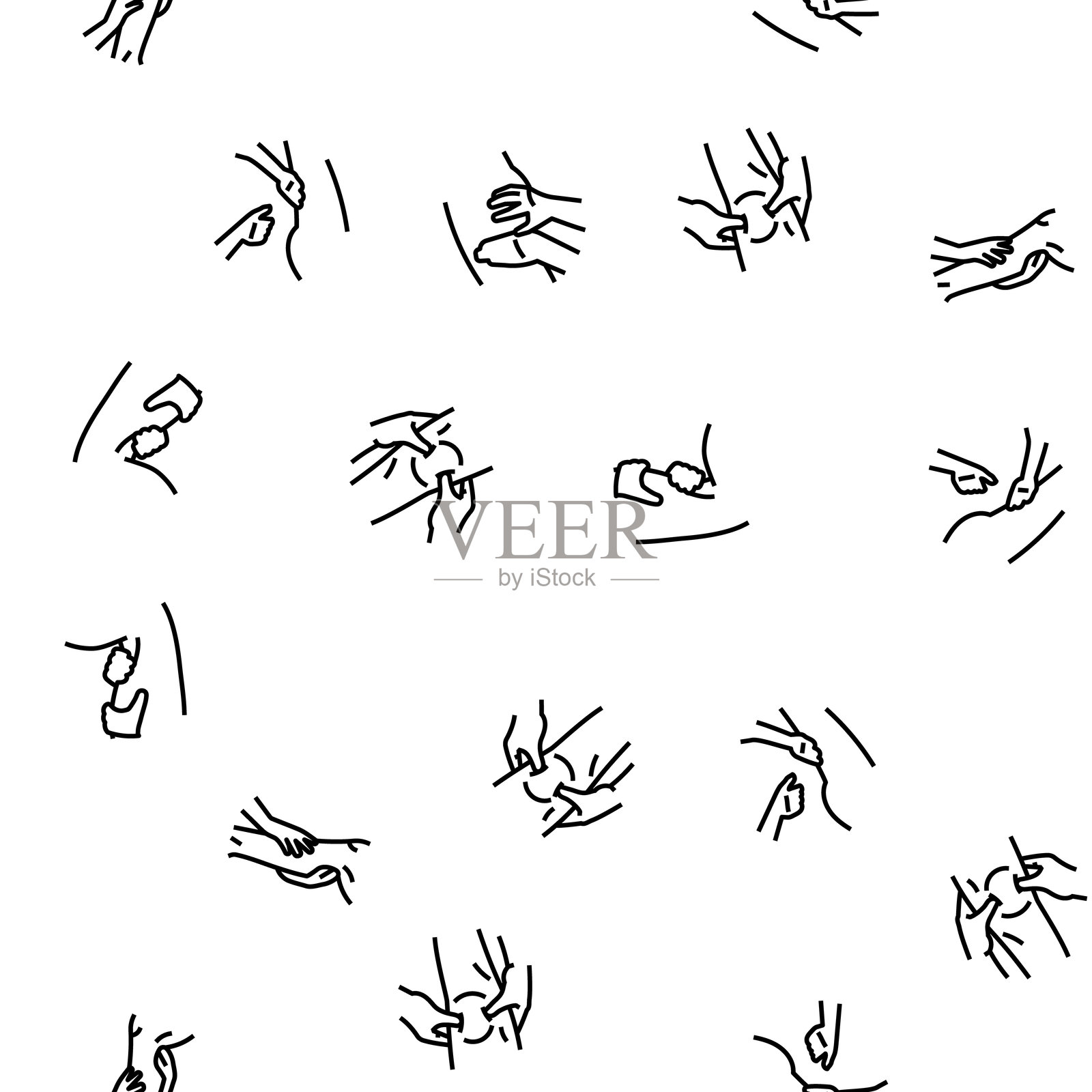 按摩疗法放松无缝图案矢量图插画图片素材