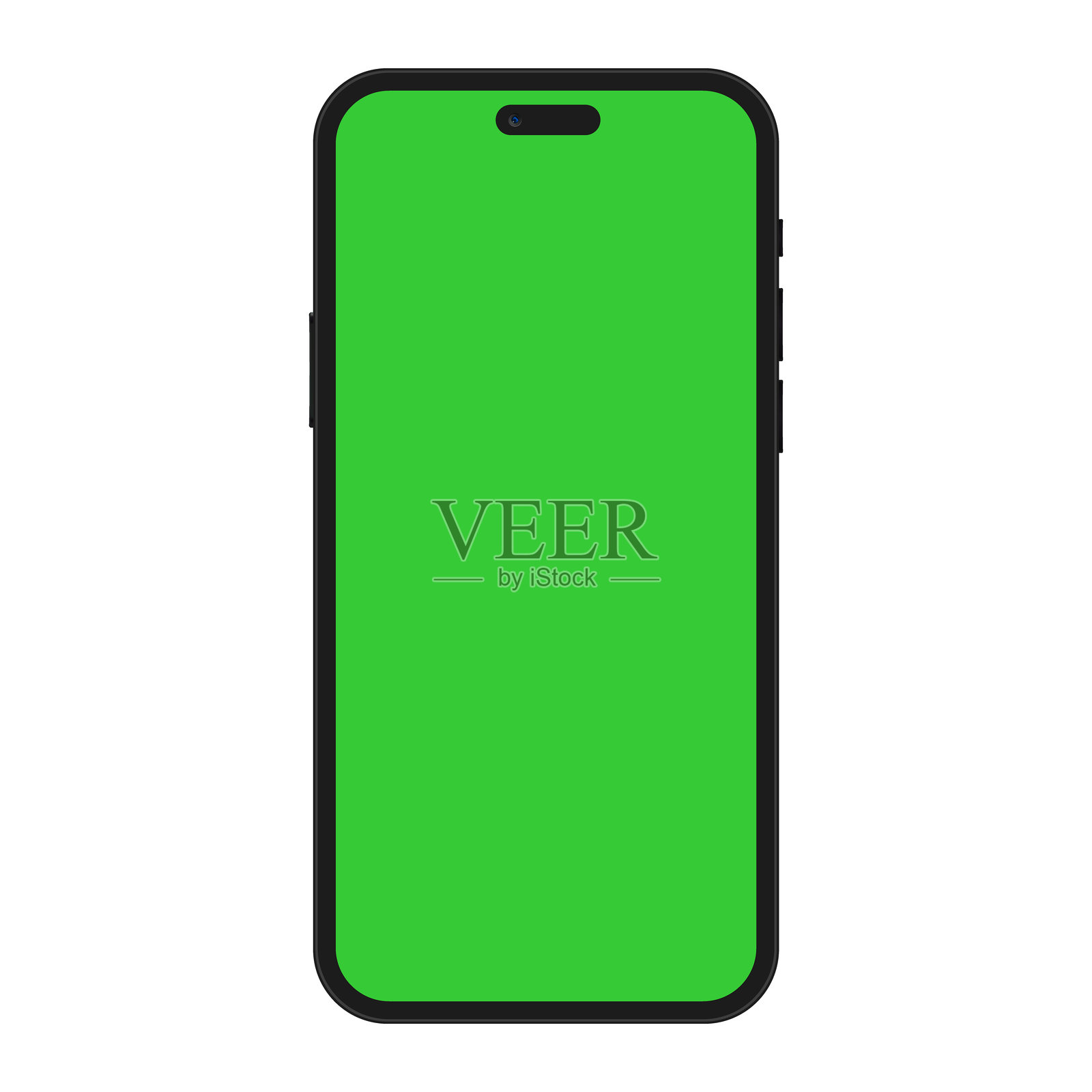 苹果发布了新款iPhone 16 Pro的矢量艺术手机模型。插画图片素材