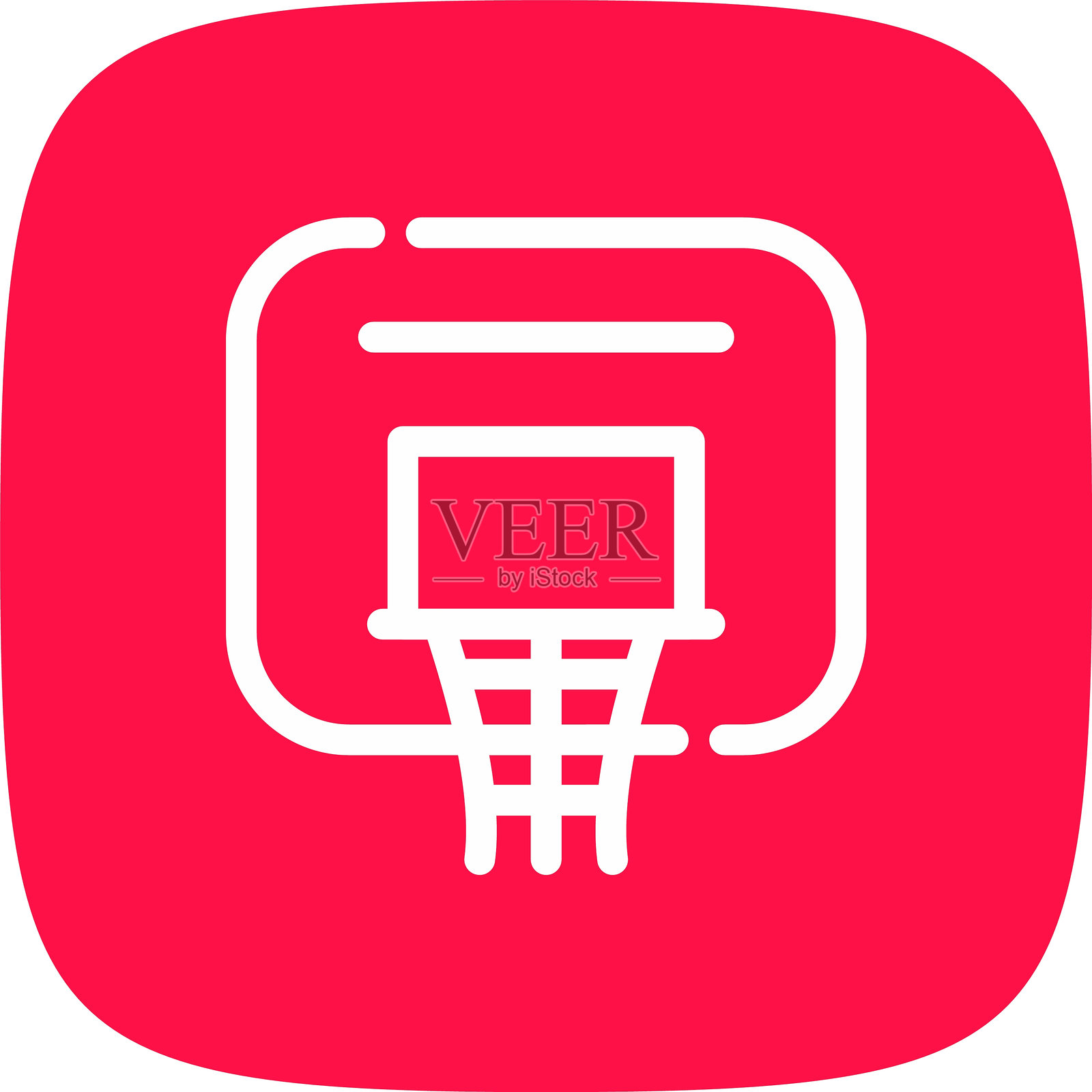 篮球图标插画图片素材