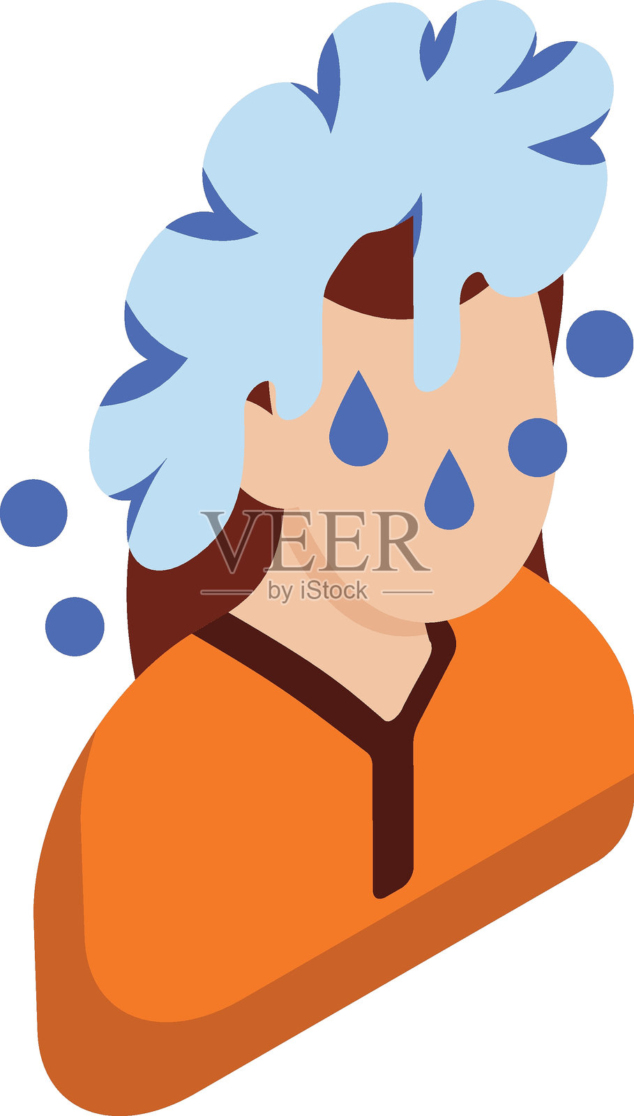 超声波臭氧护发等距概念，有机蛋白护理水疗沙龙矢量图标设计，美容个人护理符号，美容皮肤科标志，身体美学库存插图插画图片素材