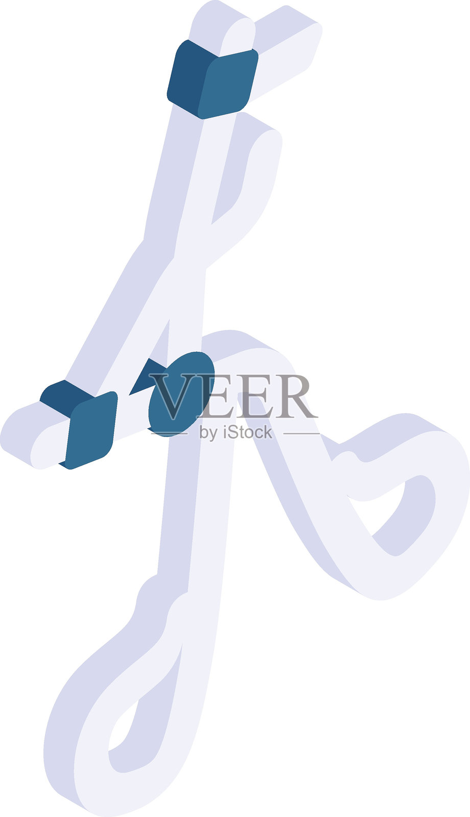 磁性睫毛夹等距概念，带额外硅胶垫的睫毛卷翘器矢量图标设计，美妆个人护理符号，美容皮肤科标志，身体美学插图插画图片素材