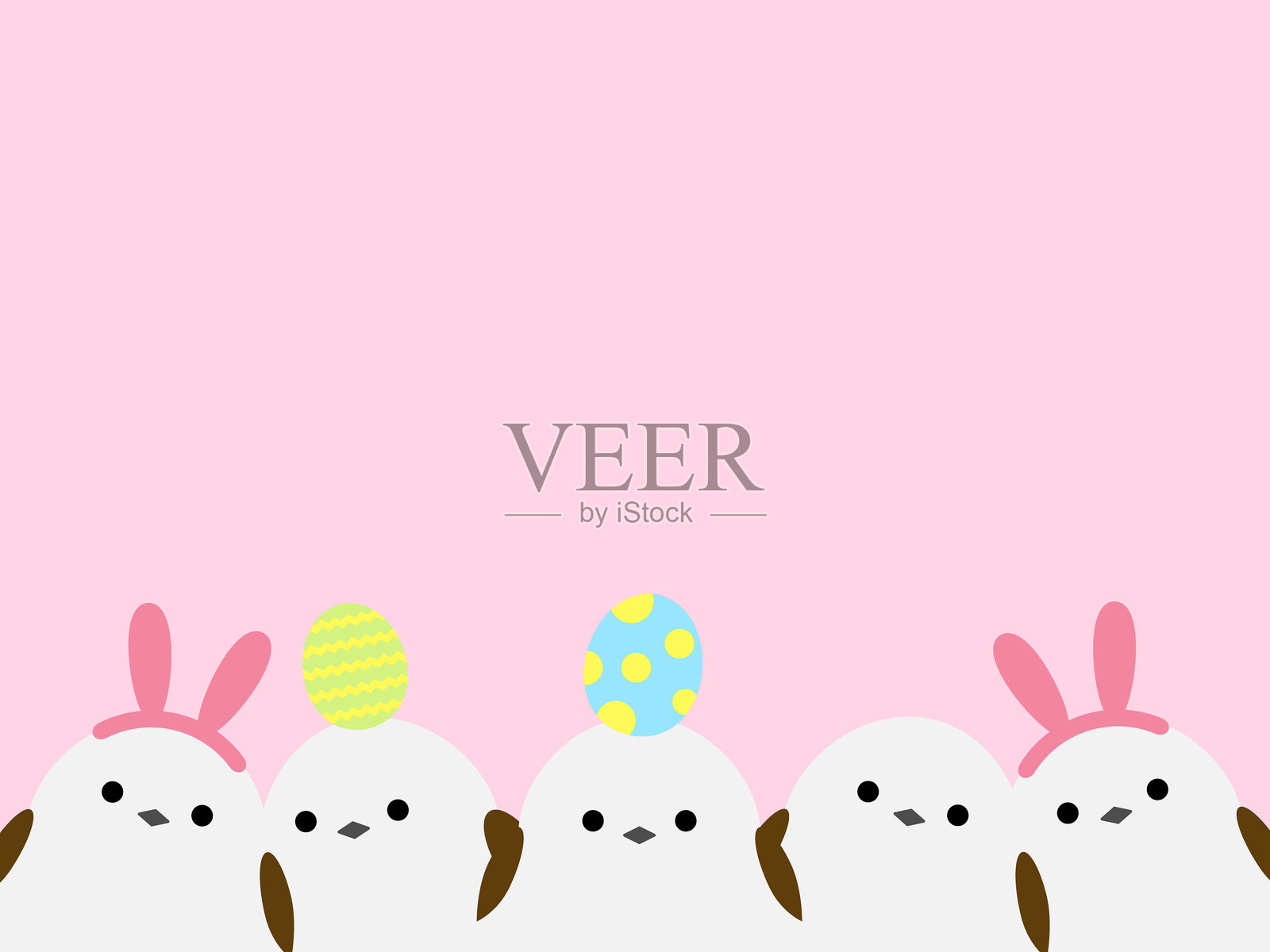 岛鹮与复活节插画图片素材