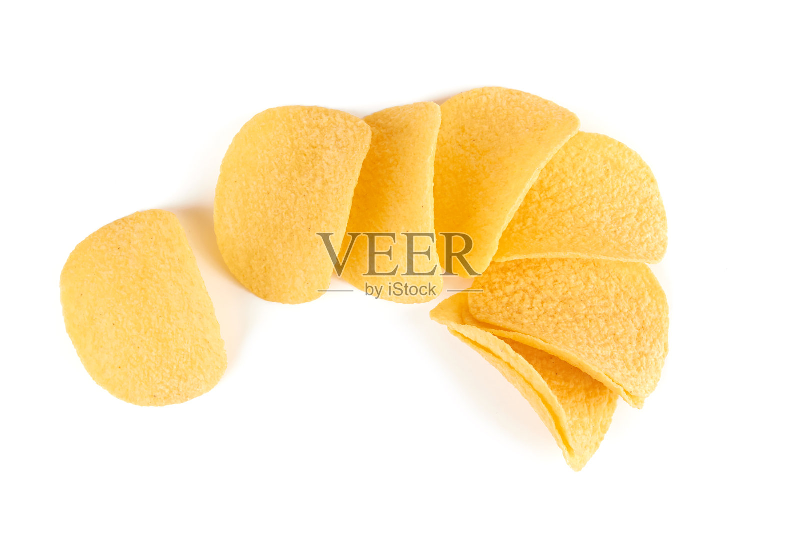 孤立的薯片照片摄影图片