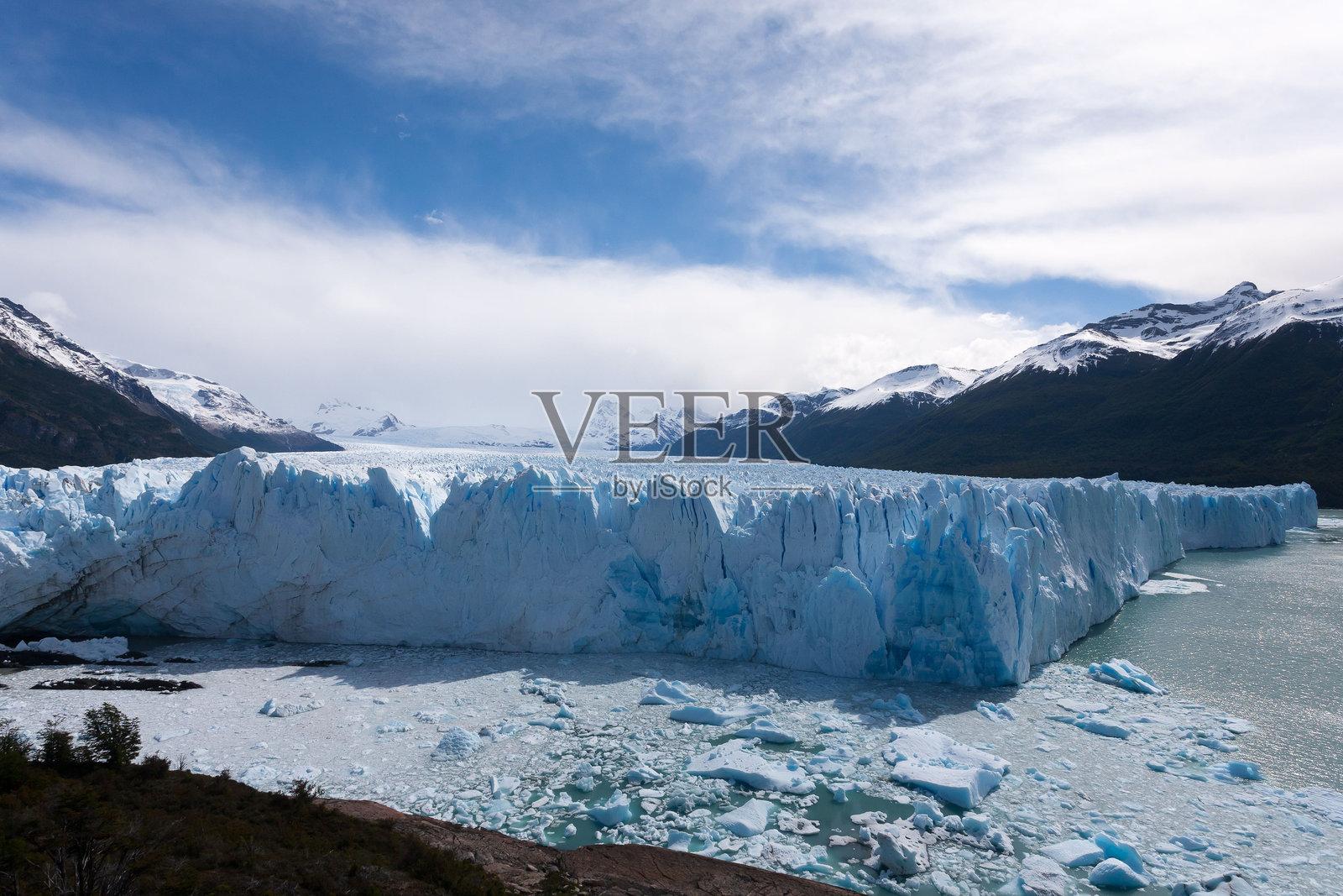 巴塔哥尼亚风景中的莫雷诺冰川景观，阿根廷照片摄影图片
