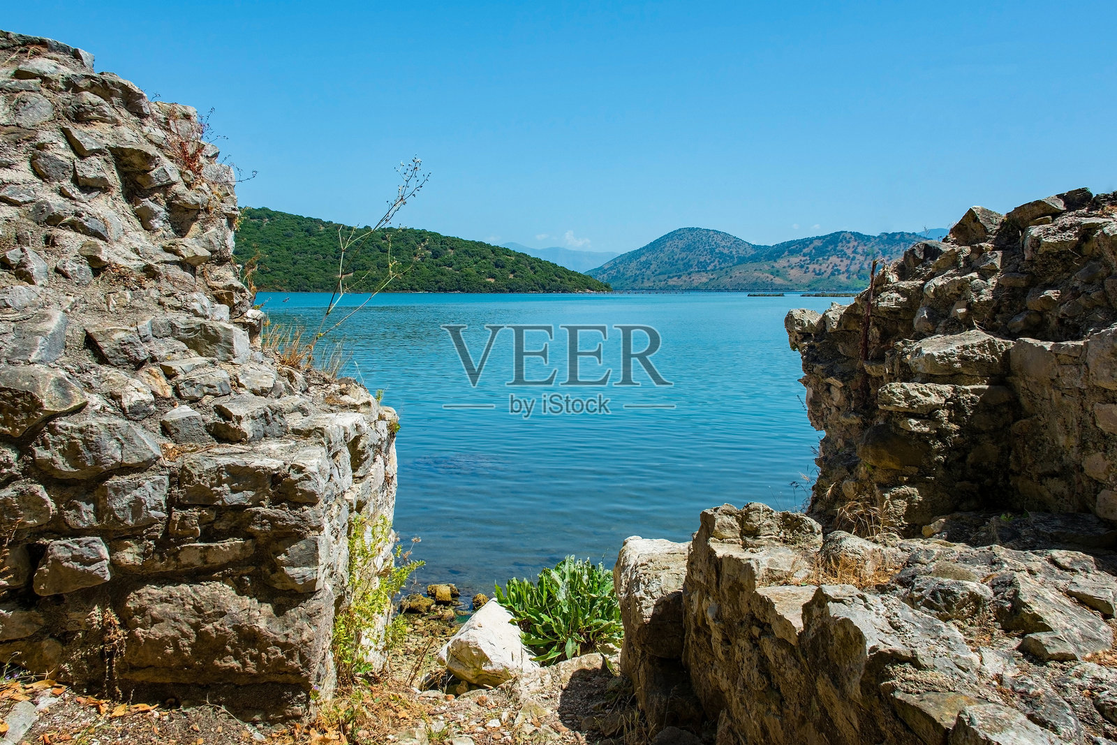 阿尔巴尼亚布特林特考古公园的遗址照片摄影图片