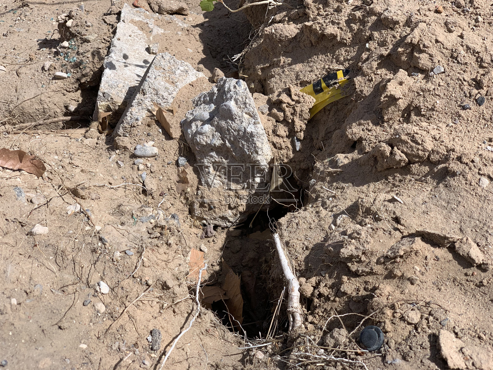 土壤中的裂缝照片摄影图片