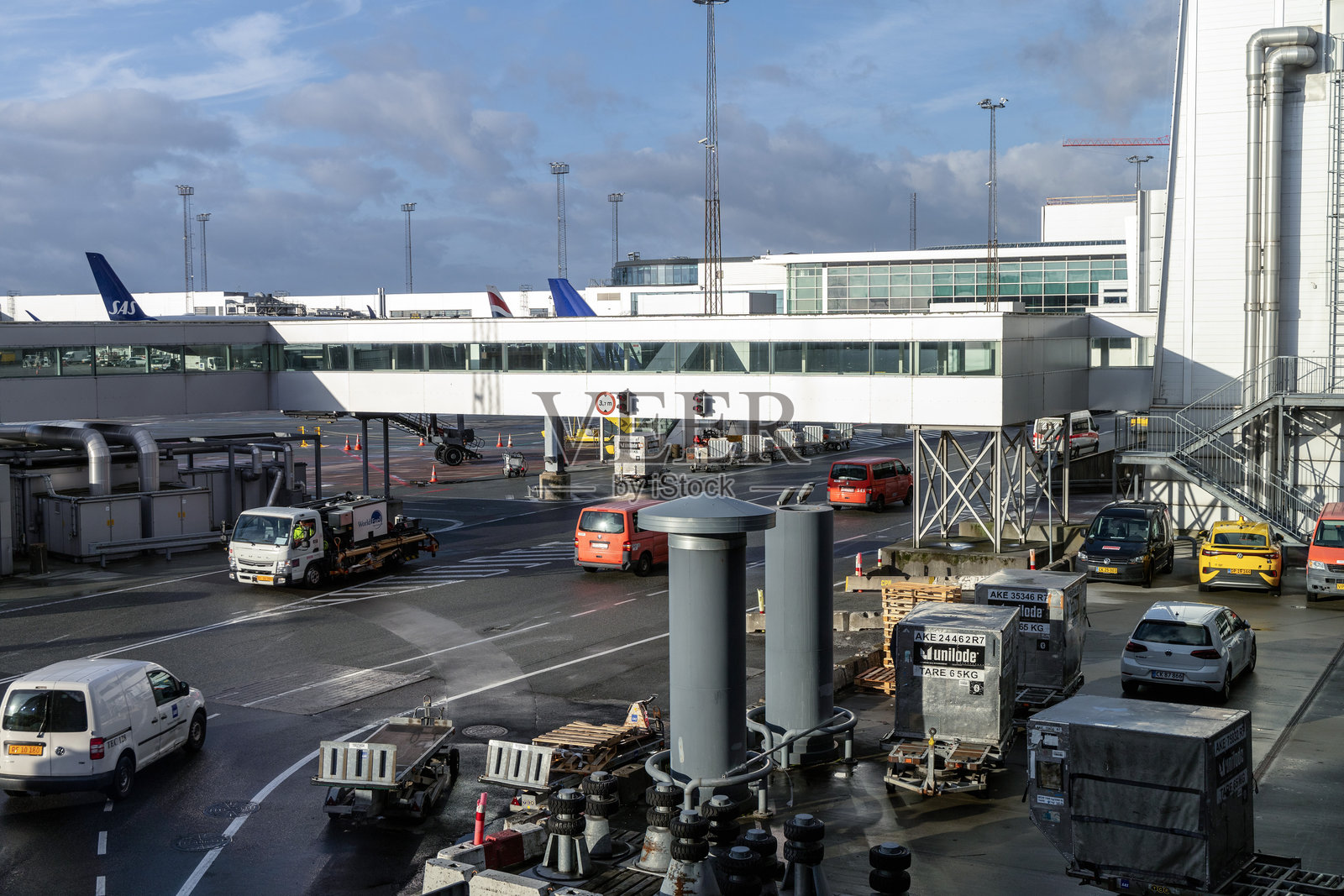 哥本哈根机场。乘飞机旅行。丹麦哥本哈根照片摄影图片