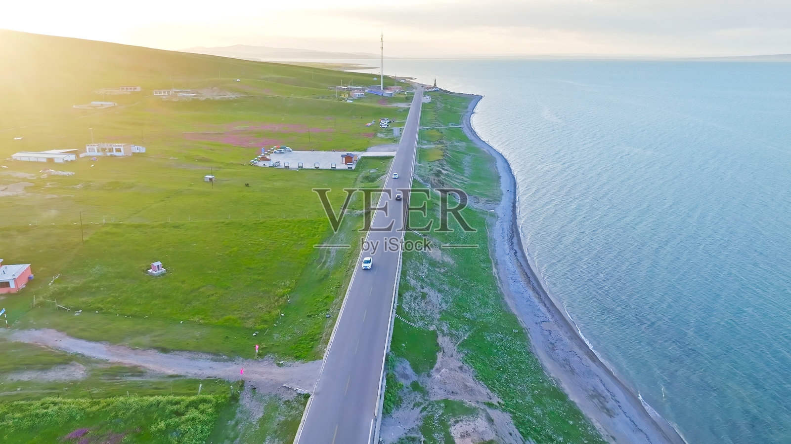 青海湖，青海，中国，亚洲。照片摄影图片