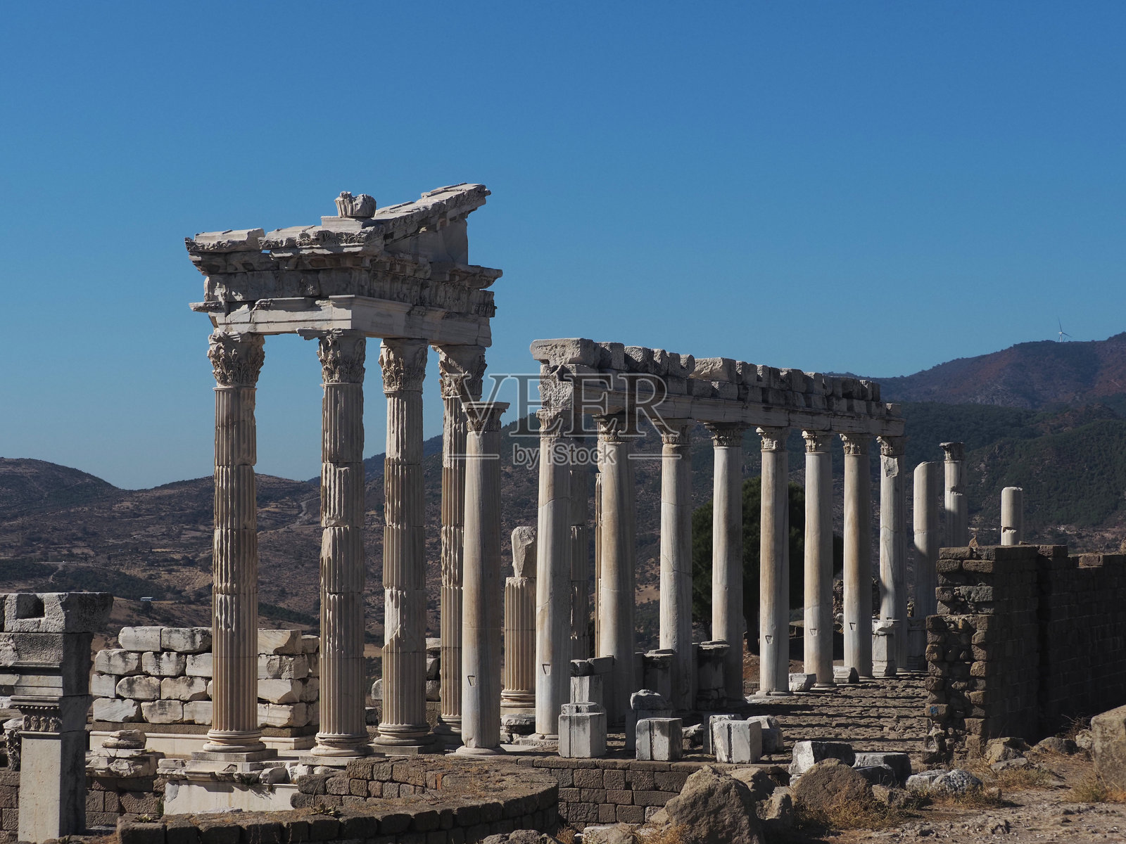 伊兹密尔贝尔伽马的佩尔加蒙古城照片摄影图片