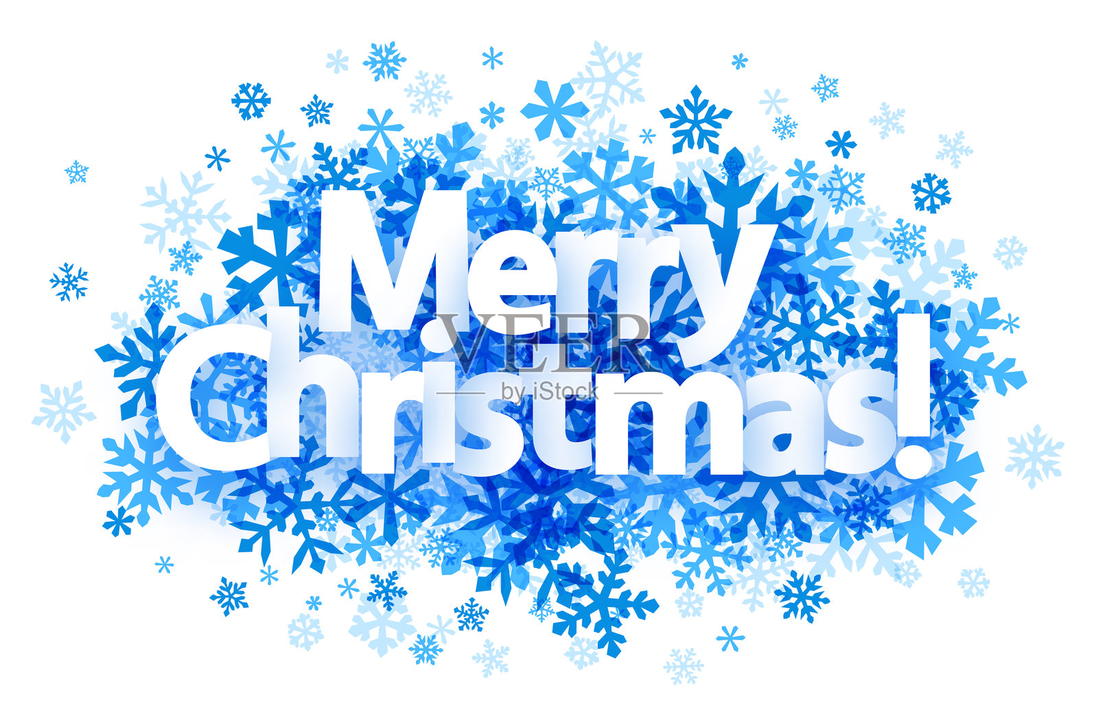 圣诞快乐雪花排版设计插画图片素材