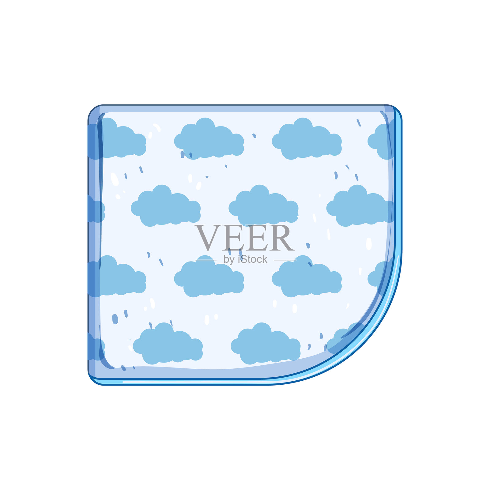 新生儿洗澡巾卡通矢量插图插画图片素材