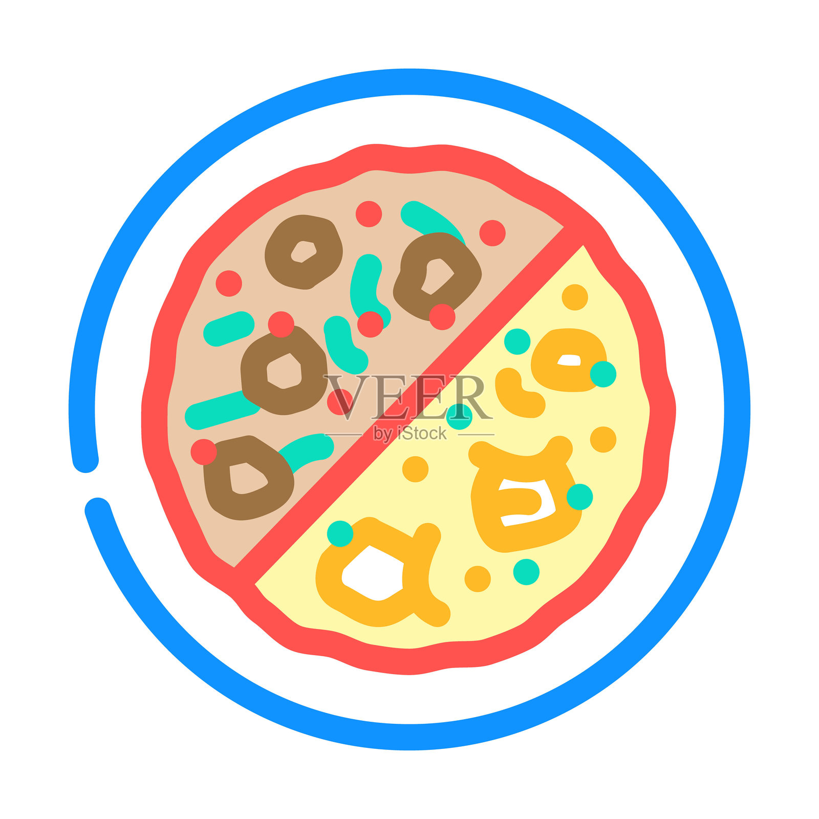 火锅 中式美食 彩色图标 矢量插图插画图片素材