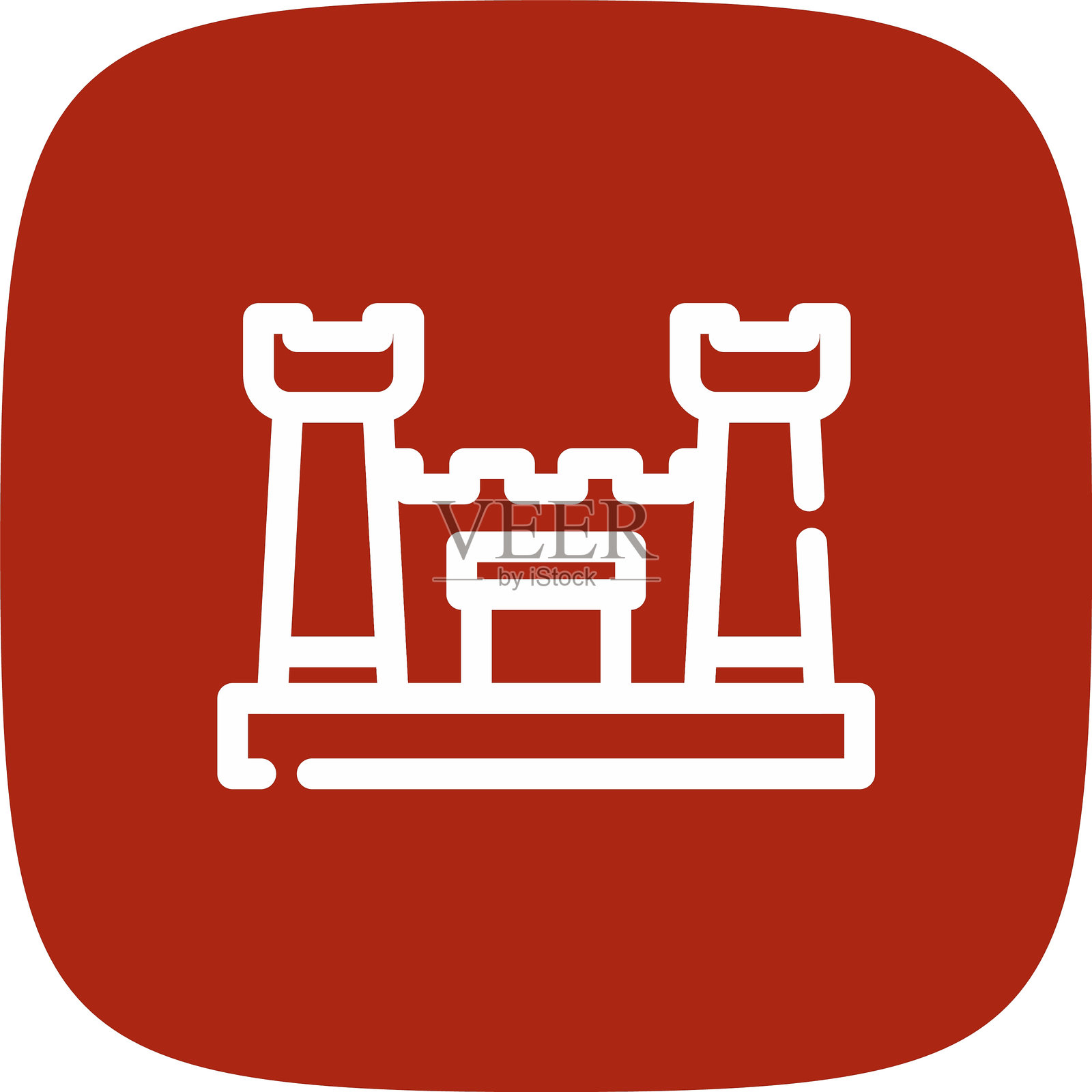 堡垒图标插画图片素材