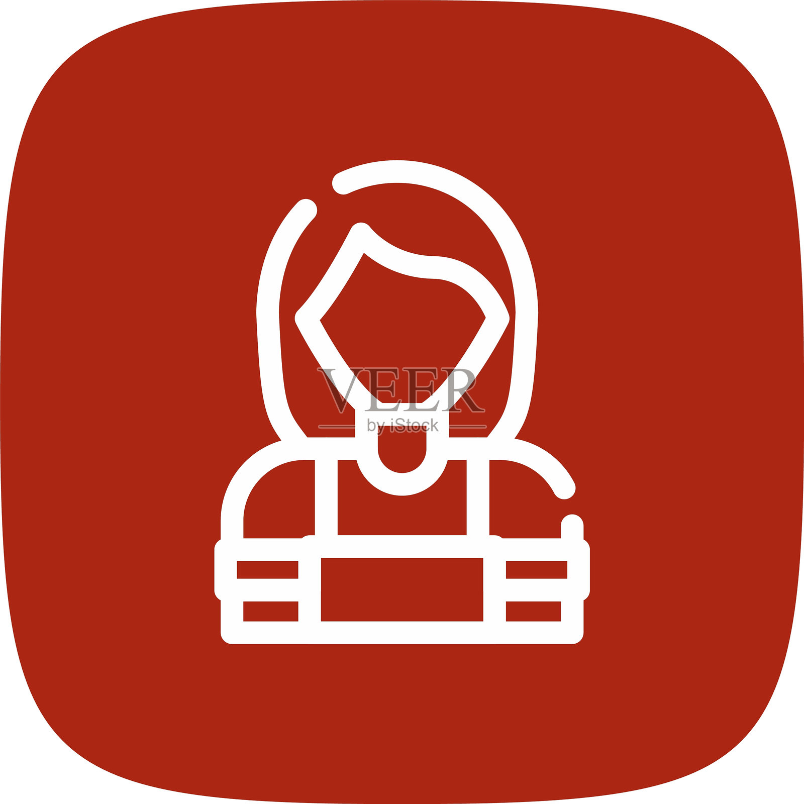 女性农民图标插画图片素材