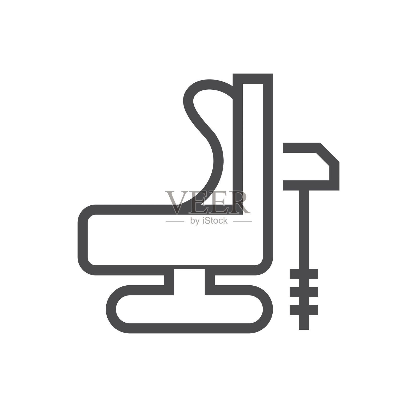 岩土工程与土壤测试机器矢量图标设计。插画图片素材