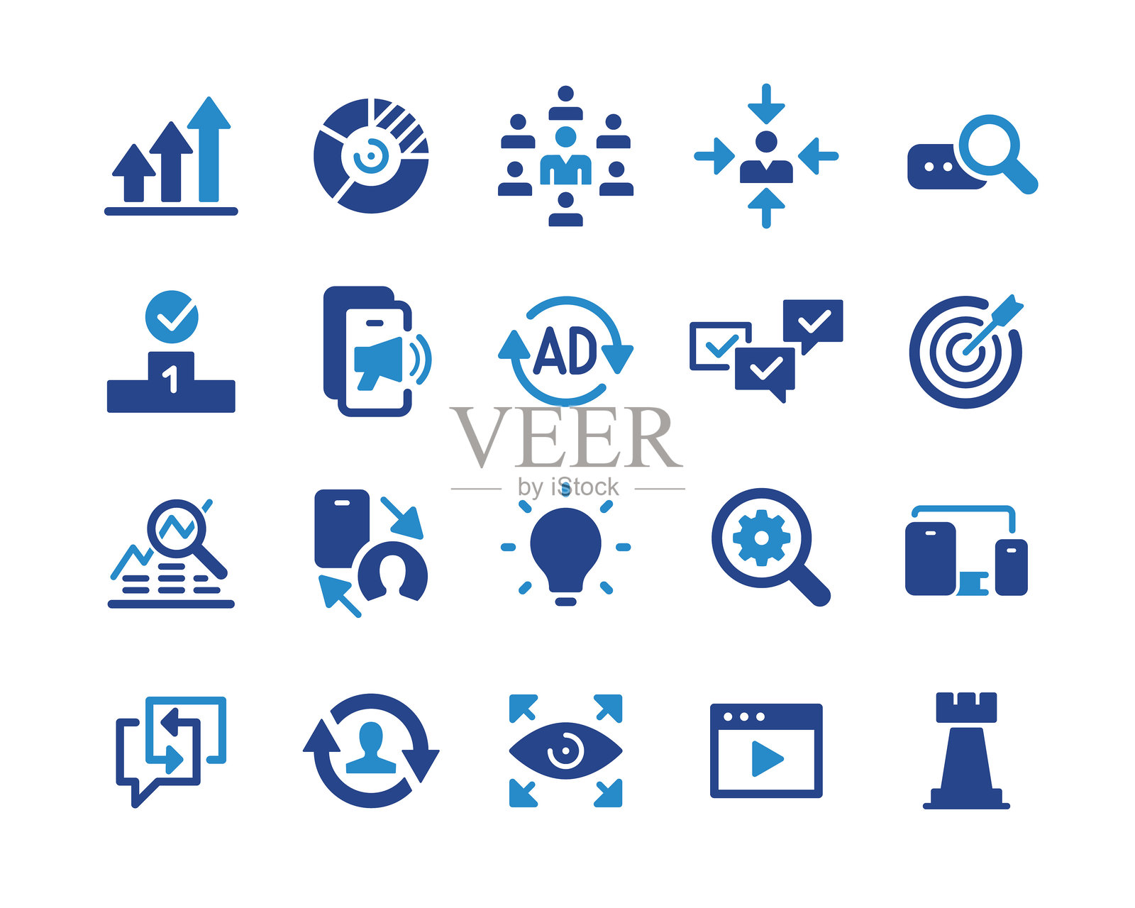 数字营销图标 - 经典图形系列插画图片素材