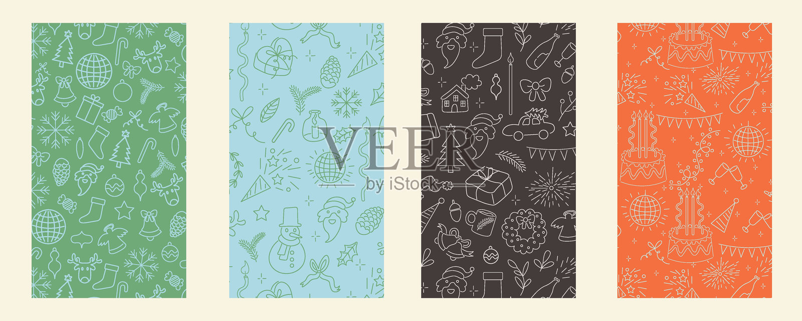 圣诞贺卡插画图片素材