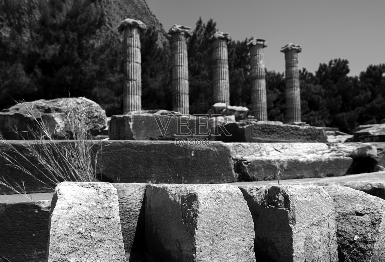 普里尼是一个爱奥尼亚（古希腊）城市照片摄影图片