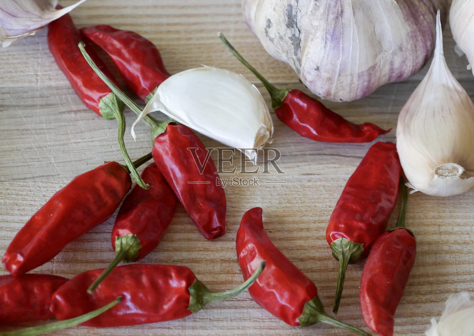 辣椒和大蒜照片摄影图片