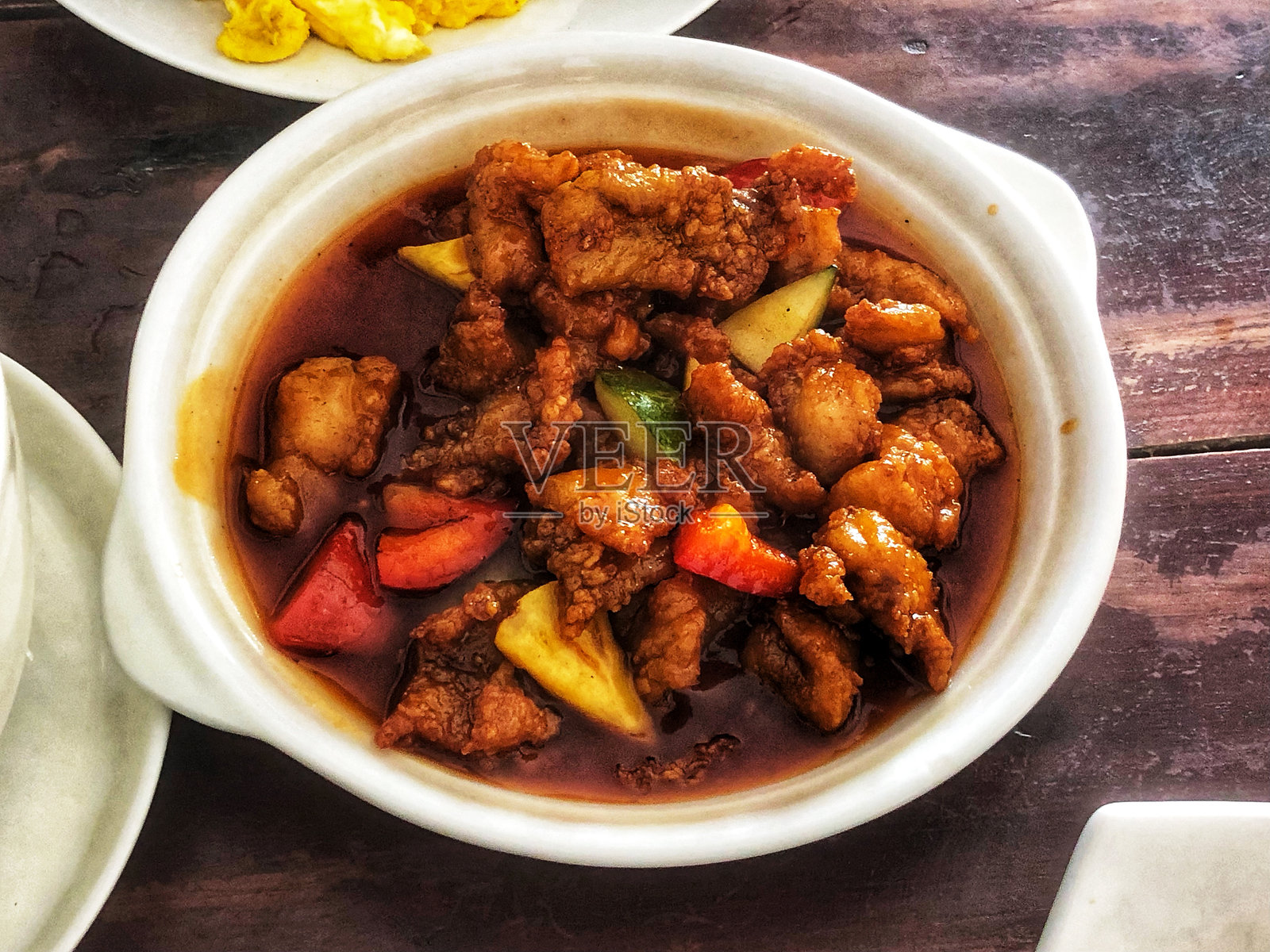 糖醋炸鸡照片摄影图片