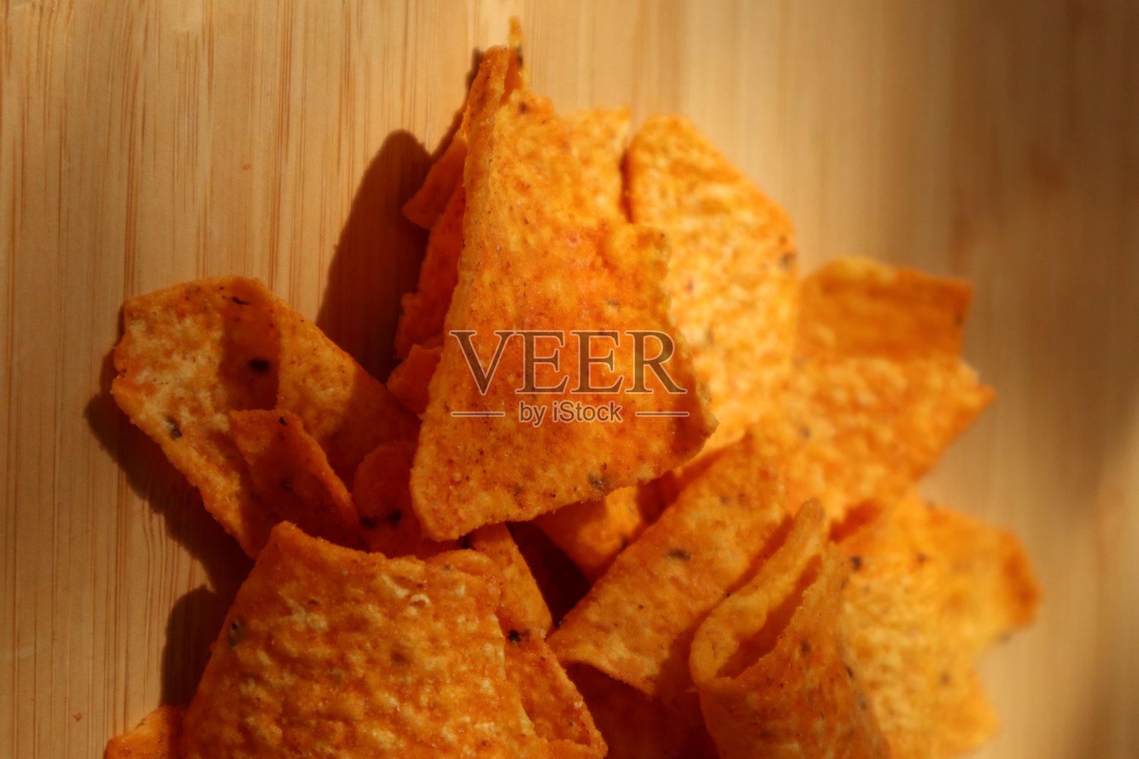 达拉多调味玉米片的特写镜头照片摄影图片