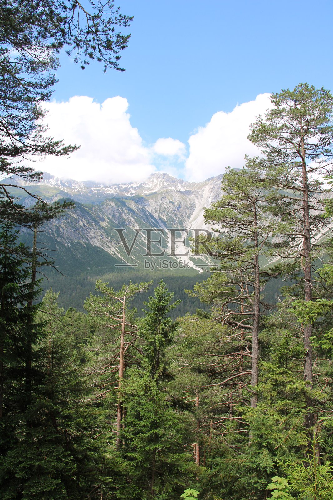 蒂罗尔的费恩山口的山脉照片摄影图片