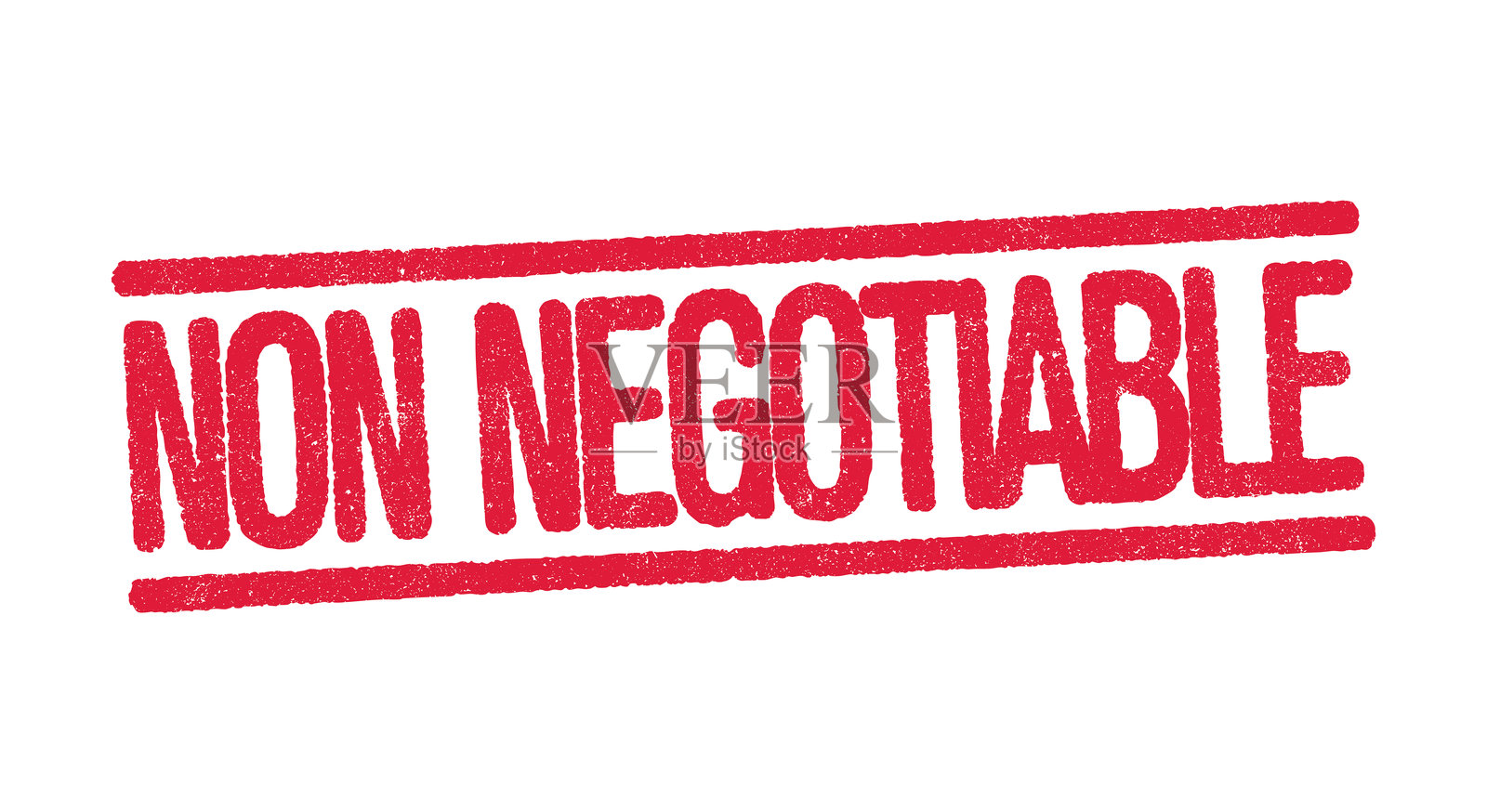 不可谈判的红色印章插画图片素材